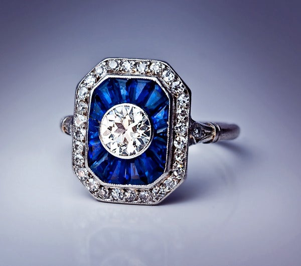 Art deco jewellery engagement rings