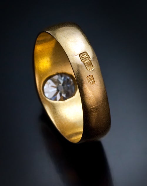 Art Nouveau Antique Russian Men's Diamond Ring 3