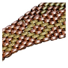 Tsarist Period Russian Woven Gold Bracelet 9