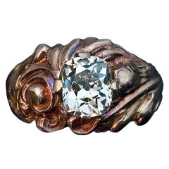 Antique Russian Art Nouveau Diamond Engagement Ring