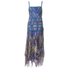 Etro Paisley Print Fringed w/ Matching Velvet Trims Dress