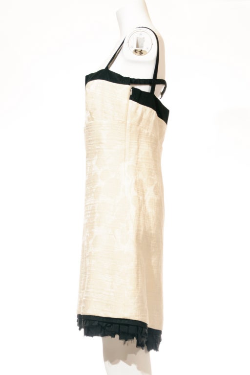 Balenciaga Black & White Silk Georgette Cocktail Dress In New Condition In Hong Kong, Hong Kong