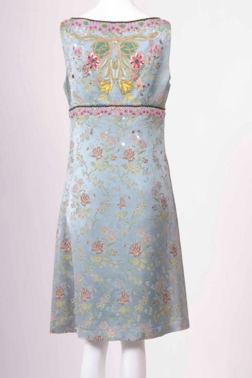 Christian Lacroix  Multi-color Brocade with Embroidery & Embellishment Dress In Good Condition In Hong Kong, Hong Kong