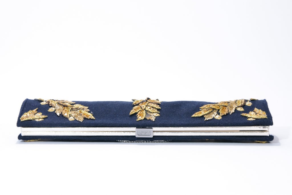 Roger Vivier Night Tube Embroidered Evening Clutch Bag 1