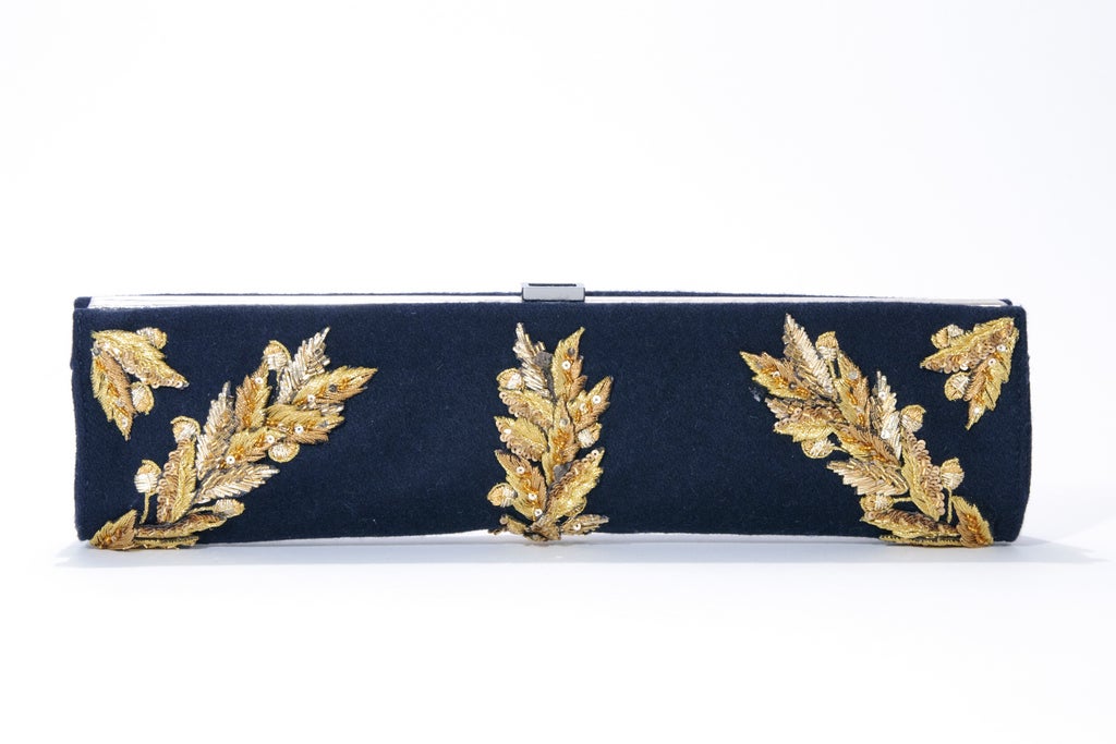 Roger Vivier Night Tube Embroidered Evening Clutch Bag 2