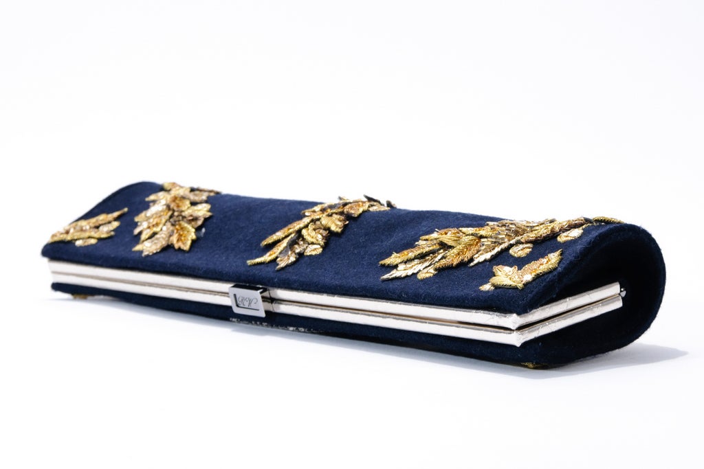 Roger Vivier Night Tube Embroidered Evening Clutch Bag 4