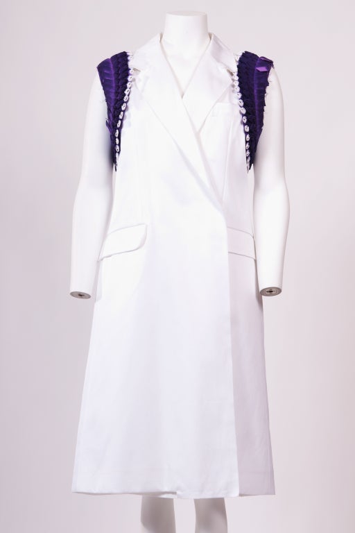 Yves Saint Laurent Runway Tie-dyed Origami Shoulders Sleeveless Dress New