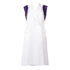 Yves Saint Laurent Runway Tie-dyed Origami Shoulders Sleeveless Dress New