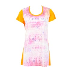 Balenciaga T's Top Orange with Pink & Blue