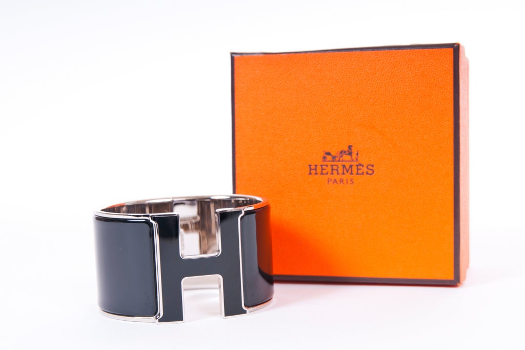 Hermes Pulsera Clic Clac Negra Nuevo