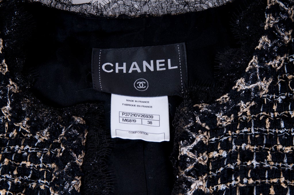 Chanel 09P Black Lesage Fantasy Tweed Lace Jacket 3