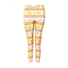 Hermes Yellow/Brown leggings