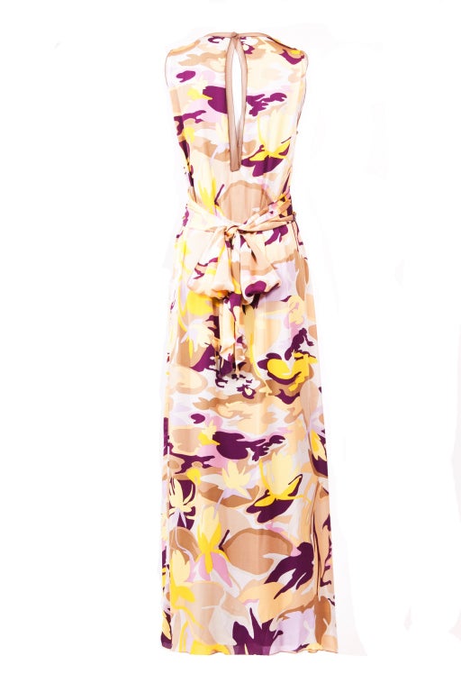 Missoni Multi-color Floral Printed & Embellished Evening Maxi Dress In Excellent Condition For Sale In Hong Kong, Hong Kong