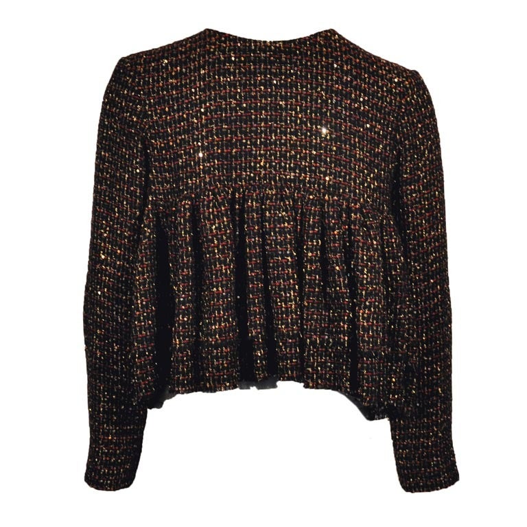 Chanel 2012A Paris Bombay Lesage Tweed Cropped Top