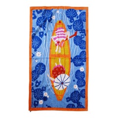 Retro 2005 Hermes Beach Towel With Boat