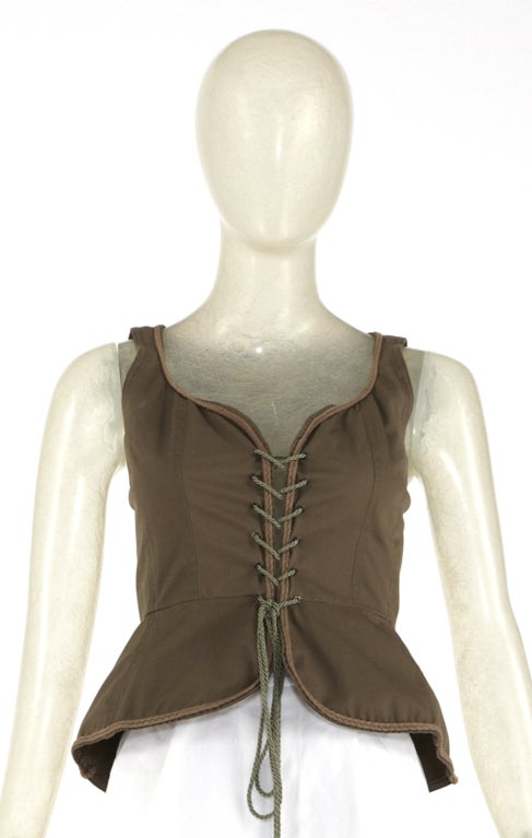 Iconic YVES SAINT LAURENT Corset Top with Tassel In Excellent Condition For Sale In New York, NY