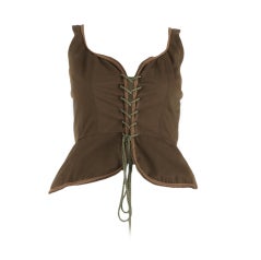 Iconic YVES SAINT LAURENT Corset Top with Tassel