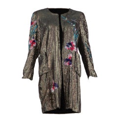 DRIES VAN NOTEN Exquisite Sequins Floral Jacket