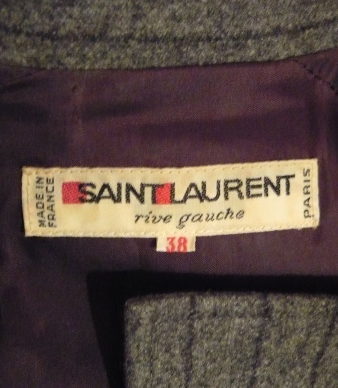 YVES SAINT LAURENT Double Breasted Menswear Dress For Sale 4