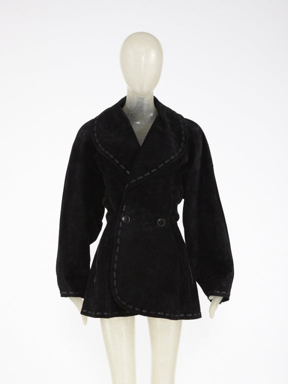 Women's ALAIA Black Suede jacket For Sale