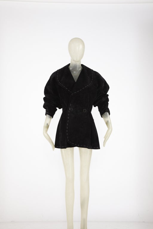ALAIA Black Suede jacket For Sale 3