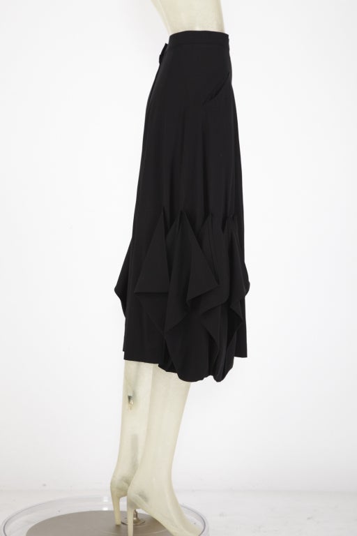 Yohji Yamamoto Black Skirt In Excellent Condition In New York, NY