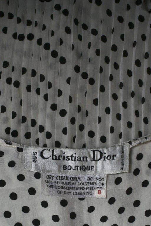 CHRISTIAN DIOR Polka Dot Dress For Sale 3