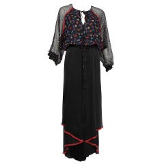 Koos Van Den Akker 1970's Gypsy Dress