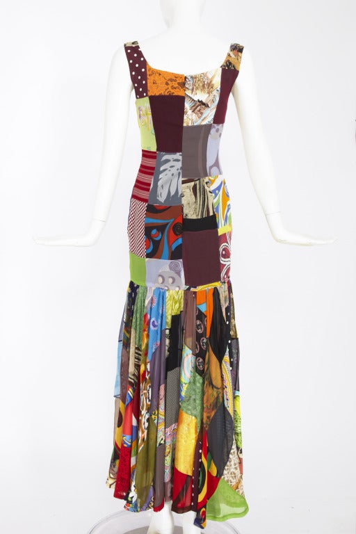 DOLCE & GABBANA silk patchwork dress 3