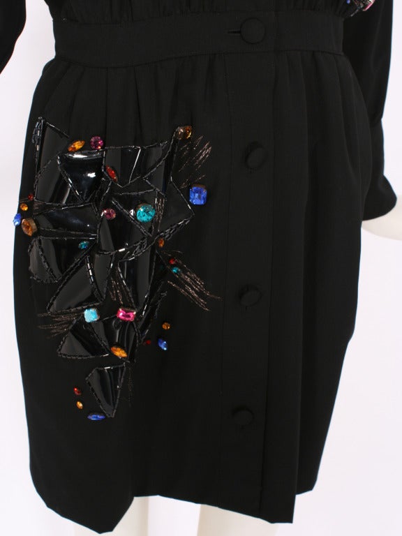CHLOE By Karl Lagerfeld Black Jeweled Dress 1