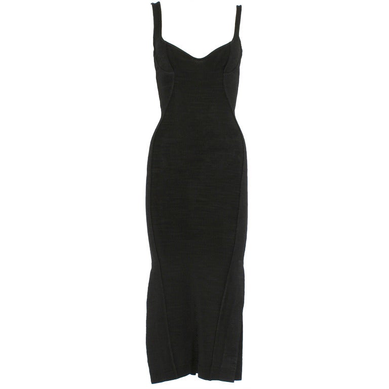 black bodycon midi dress Workleisure Size:UK12 Sultry black corset mini