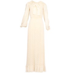 Vintage Yves Saint Laurent Haute Couture 1970's Dress #34029