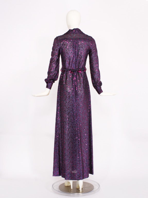Women's CHRISTIAN DIOR Purple Metallic 1970s Dress #2774401807 For Sale