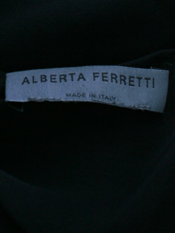 Alberta Ferretti Deconstructed Black Chiffon Dress For Sale 4