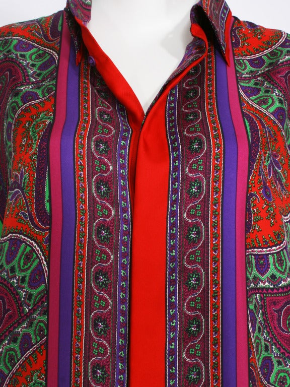 Gianni Versace Istante Silk Blouse For Sale 1