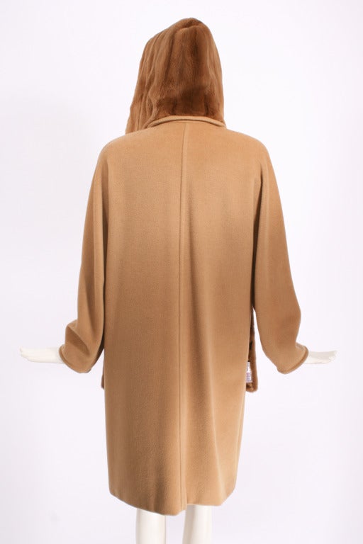 MAXMARA Camel Wool Coat with Hood 1