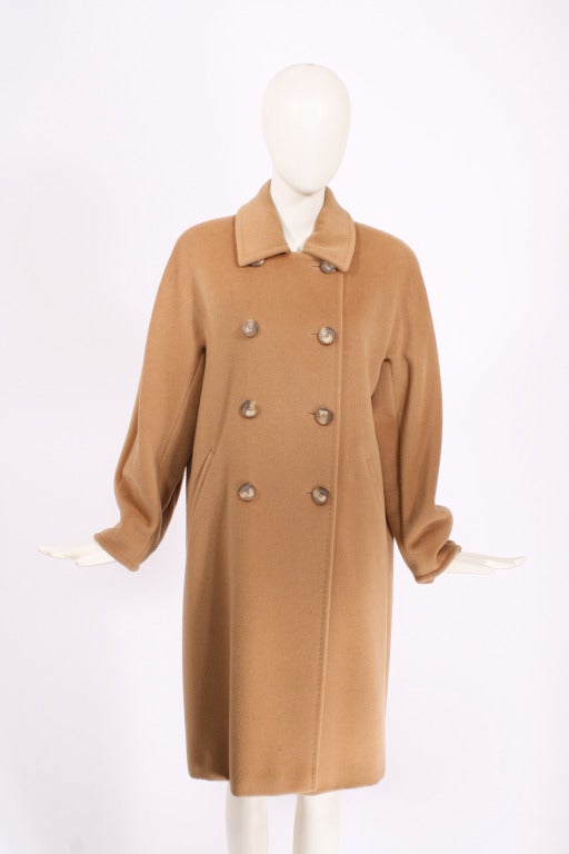 MAXMARA Camel Wool Coat with Hood 2