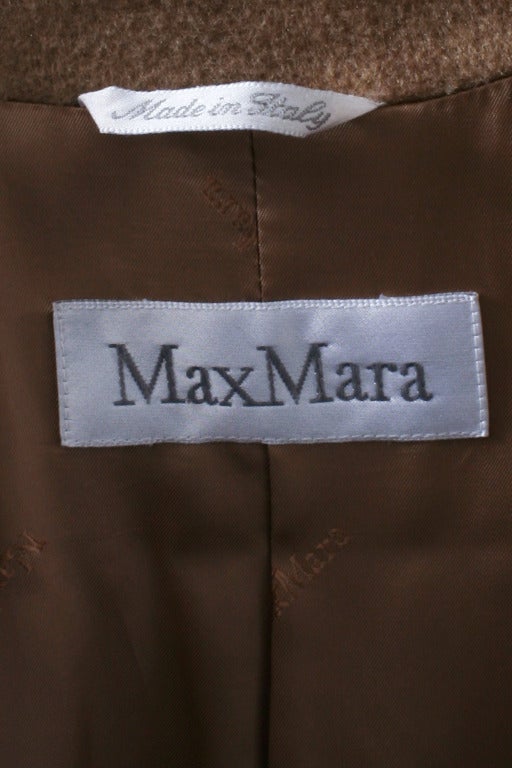 MAXMARA Camel Wool Coat with Hood 3