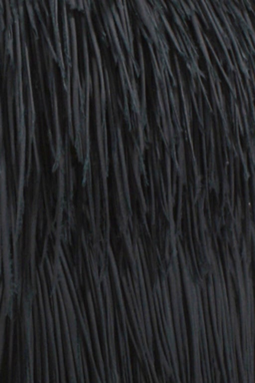 Brioni Black Fringe Dress For Sale 1