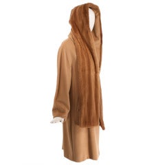 Used MAXMARA Camel Wool Coat with Hood