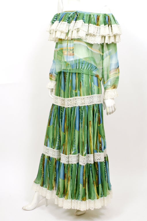 Early KOOS VAN DEN AKKER Peasant Dress Ensemble In Excellent Condition For Sale In New York, NY