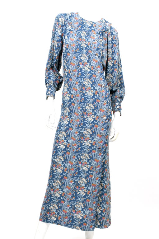 OSCAR DE LA RENTA Floral Dress In Excellent Condition For Sale In New York, NY