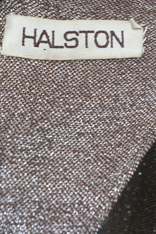 HALSTON Metallic Cut-Out Maxi Dress 3