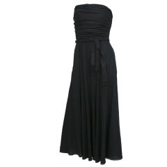 Vintage RALPH LAUREN Strapless Black Dress