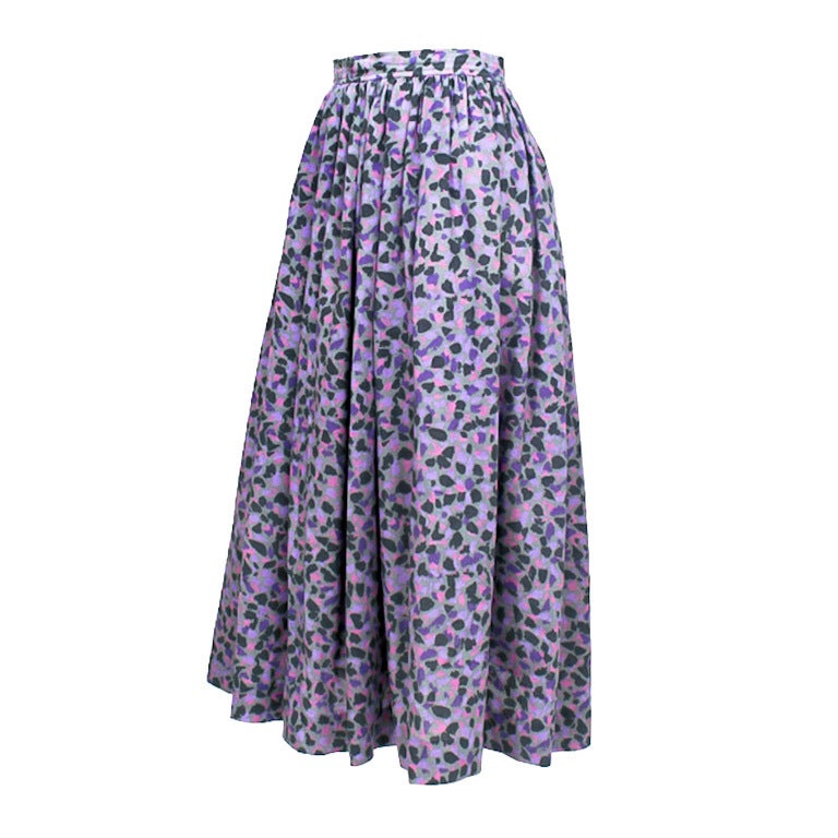 YVES SAINT LAURENT High-Waisted Floral Skirt