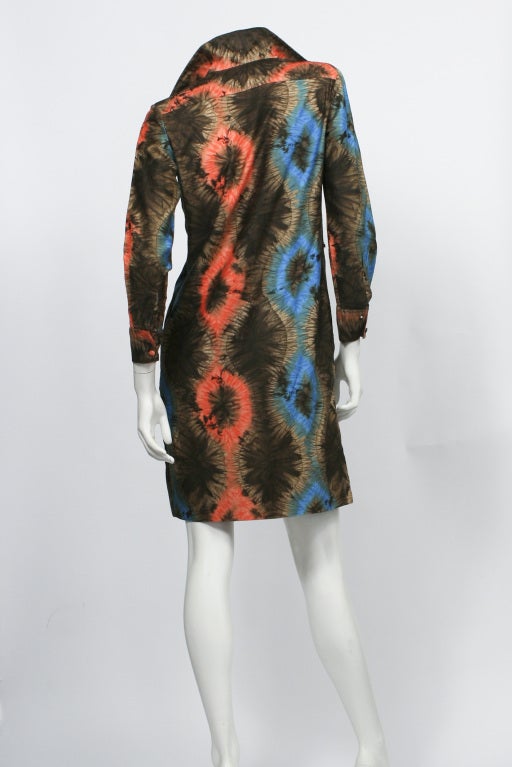 LANVIN Batik Print Dress For Sale 1