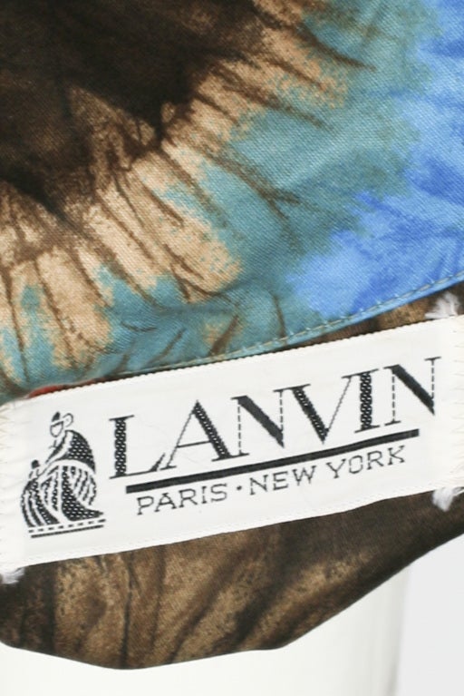 LANVIN Batik Print Dress For Sale at 1stDibs