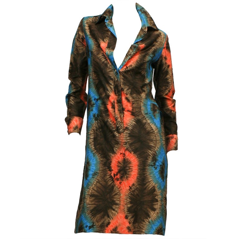 LANVIN Batik Print Dress For Sale