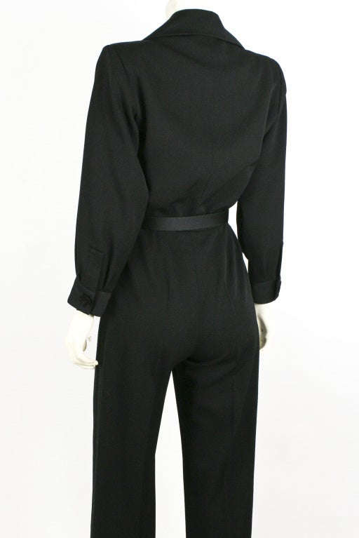Yves Saint Laurent Le Smoking Jumpsuit In Excellent Condition For Sale In New York, NY