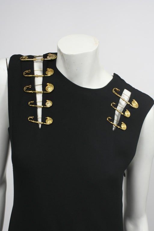 rare GIANNI VERSACE COUTURE Safety Pin dress For Sale 2